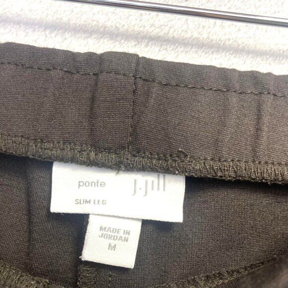 J. Jill Lot of 2 Pants Womens Medium Solid Ponte Slim Leg Brown + Glen Plaid - Picture 4 of 16